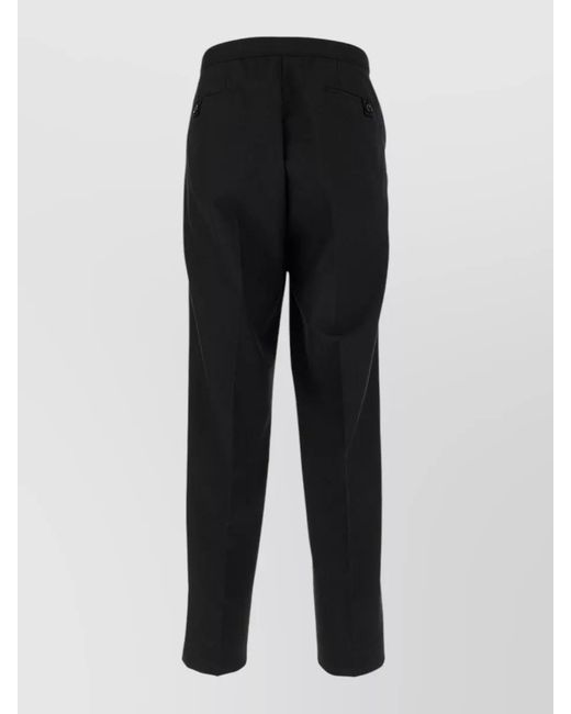 Cellar Door Black Tailored Pants Back Pockets Belt Loops Crease for men
