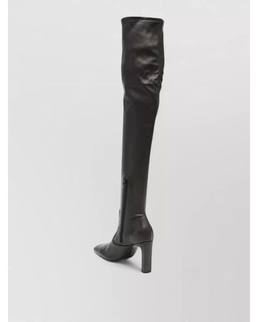 Totême White Leather Over-The-Knee Boots