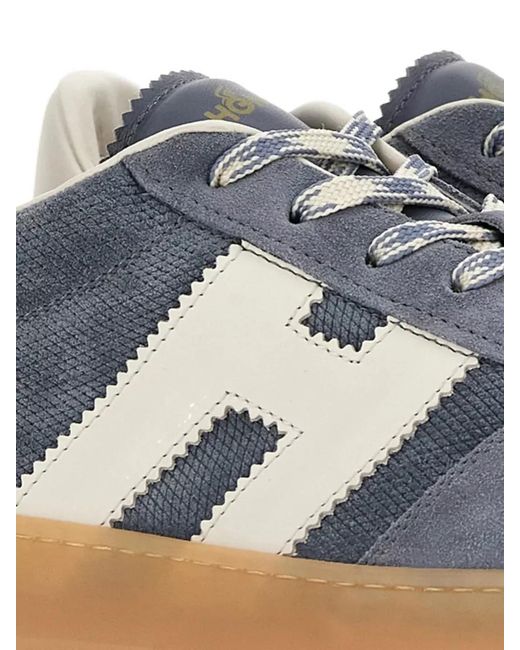 Hogan Blue Suede Low-Top Sneakers for men