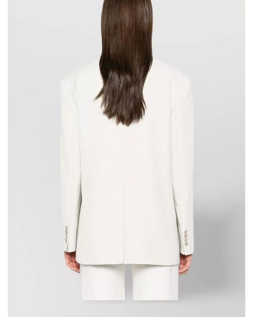 P.A.R.O.S.H. Natural Double-Breasted Blazer