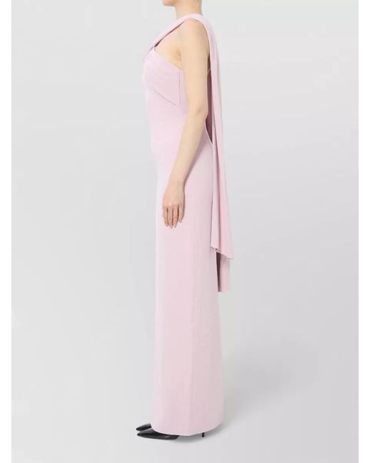 Solace London Pink Rona Halter Neck Maxi Dress