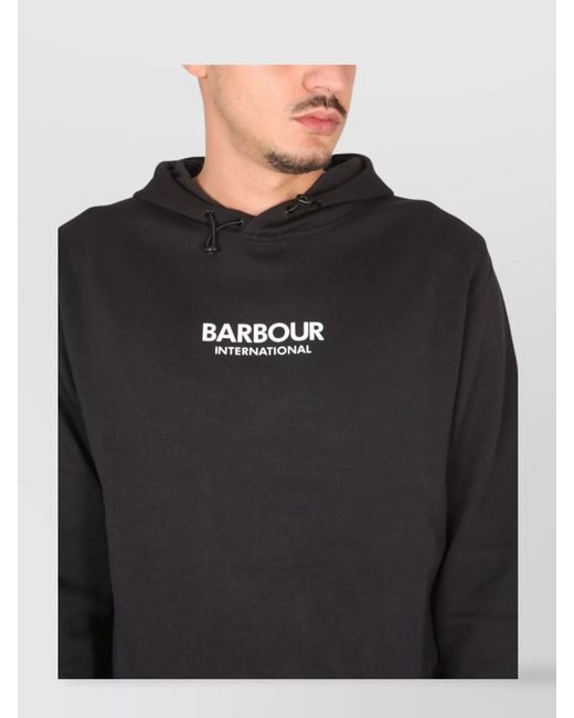 Barbour Black Hooded Hoodie for men
