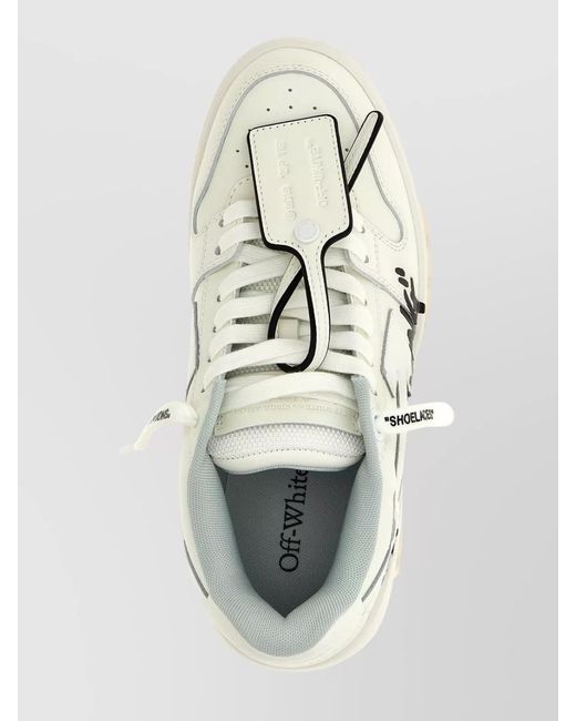 Off-White c/o Virgil Abloh Natural Leather Low-Top Sneakers