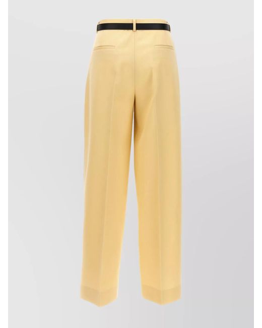 Jil Sander Yellow Wool Tailored Trousers