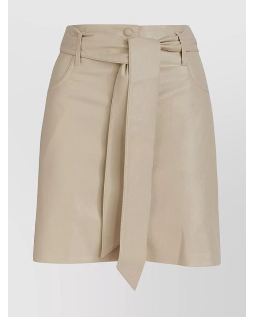 Nanushka Natural High-Rise Faux Leather Miniskirt