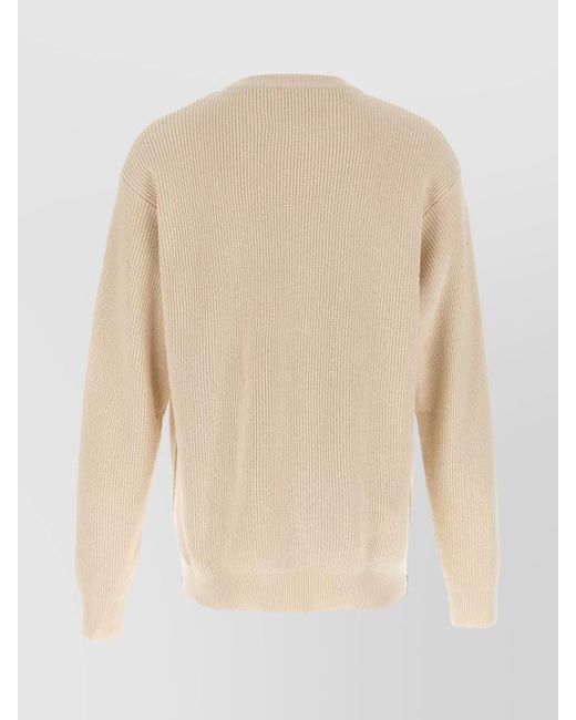 Jil Sander White Zip Cotton Sweater for men