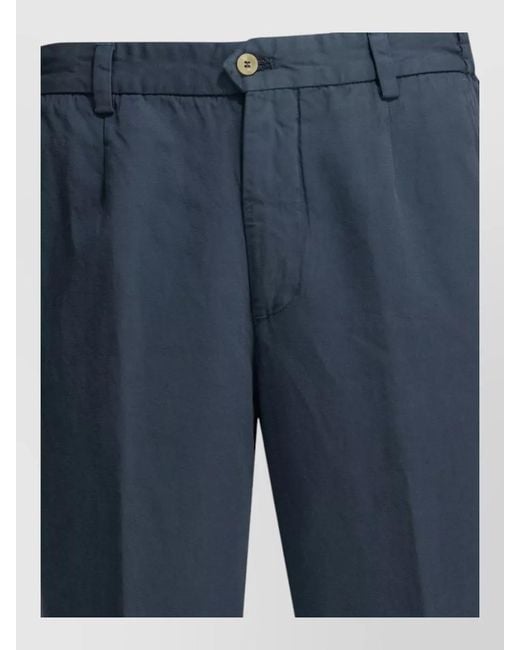 Briglia 1949 Blue Tailored Trousers Featuring Front And Back Pockets for men