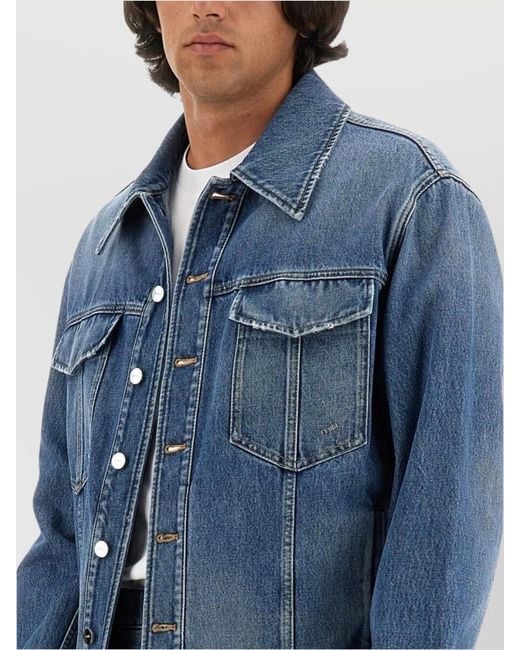 Fendi Blue Denim Regular-Fit Jacket for men