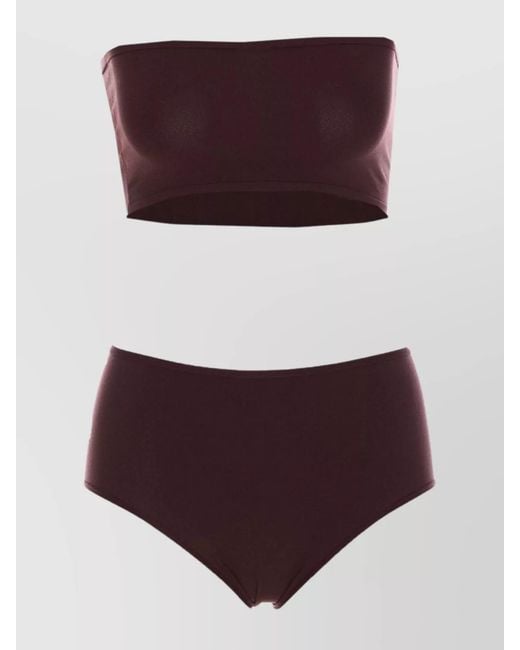 Alaïa Purple Bandeau Top And Coulotte Set