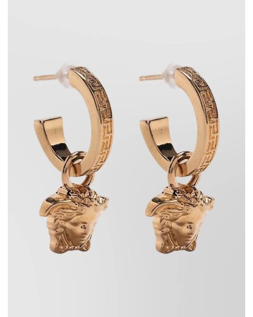 Versace Multicolor Medusa Greca Hoop Earrings