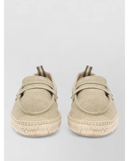 Castaner Natural Nacho Canvas Moccasin Espadrille Round Toe for men