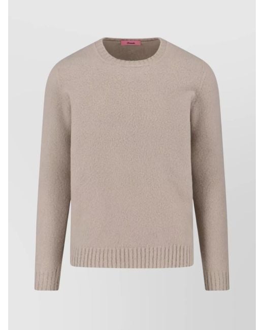 Drumohr Natural Lambswool Crewneck Jumper for men