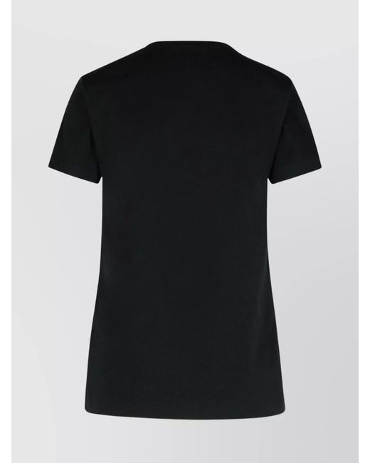 Moncler Black Cotton Short Sleeve T-Shirt
