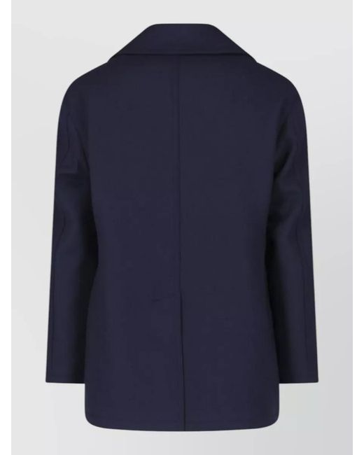 Tagliatore Blue Wool Peacoat for men