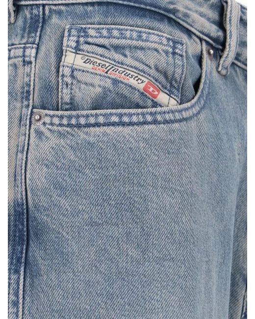 DIESEL Blue Wide-Leg Trousers