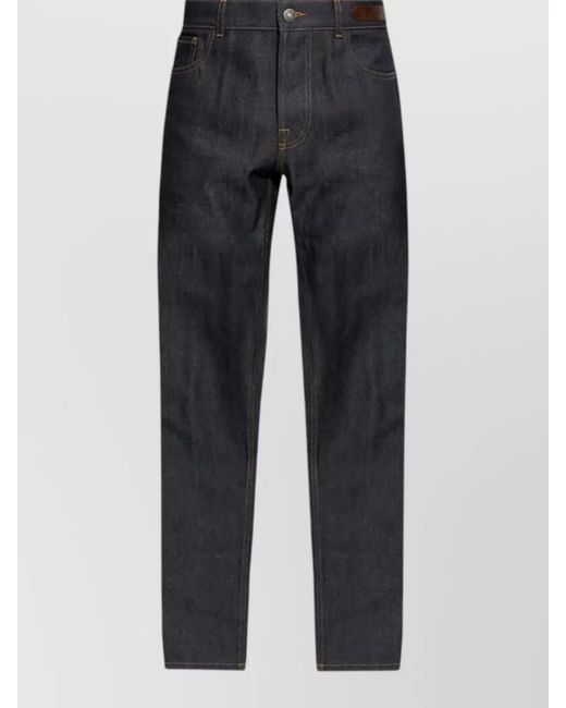 Lanvin Blue Straight Leg Denim Trousers Regular Fit for men