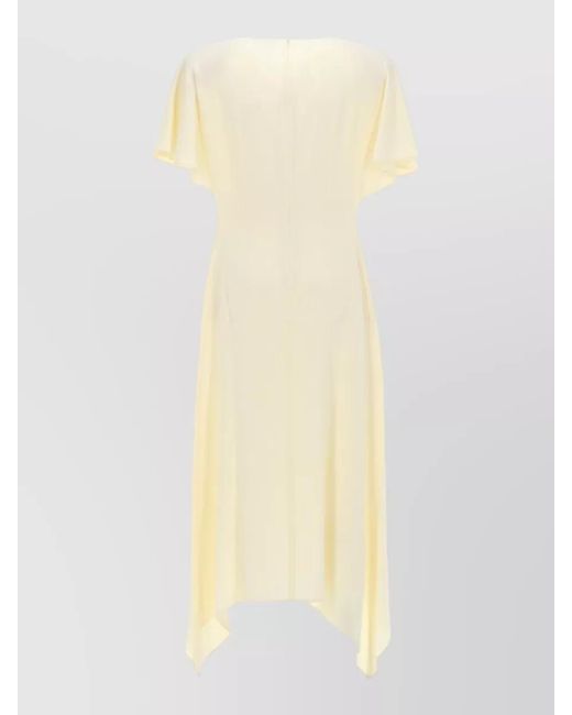 Stella McCartney White V-Neck Midi Dress