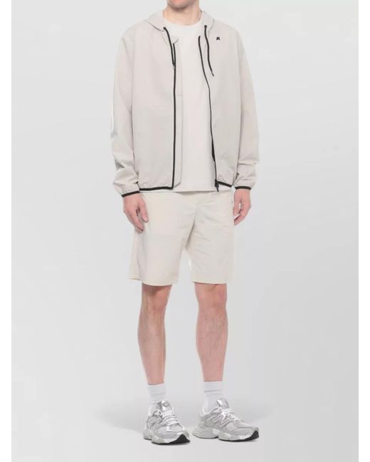 K-Way White Hooded Waterproof Raincoat for men