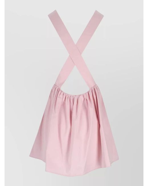 Miu Miu Pink Cotton Sleeveless Mini Dress