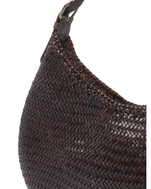 Dragon Diffusion Brown Luna Mezza Leather Shoulder Bag