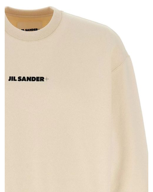 Jil Sander Natural Logo Sweatshirt for men