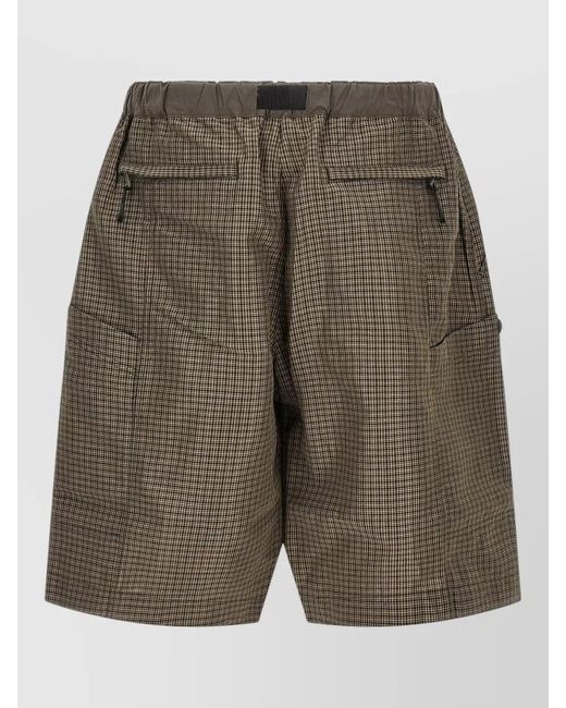 Comme des Garçons Green Checked Linen-Blend Wide-Leg Bermuda Shorts for men