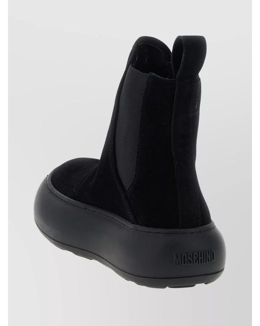 Moschino Black Leather Boots
