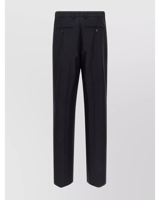 Dries Van Noten Blue Wool Tailored Trousers for men