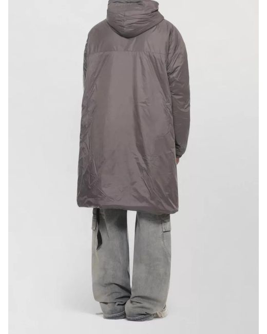 Rick Owens Gray Jacket Elastic Cuffs Long Sleeves Pockets for men