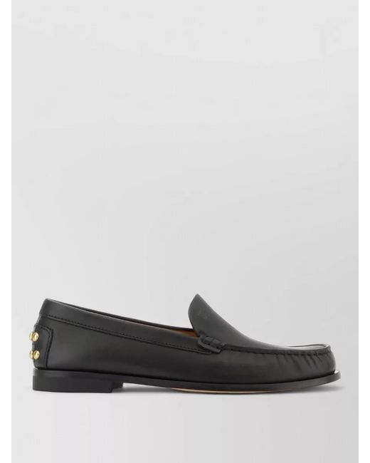 Tod's Gray Leather Loafers