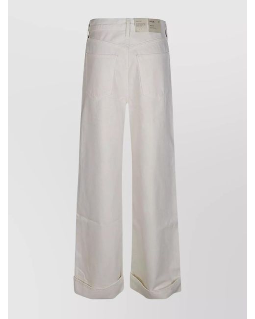 Agolde White Dame Denim Straight-Leg Jeans