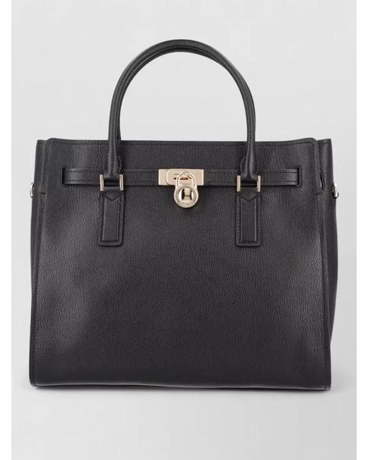 Michael Kors Black Modern Hamilton Large Tote Bag Shoulder