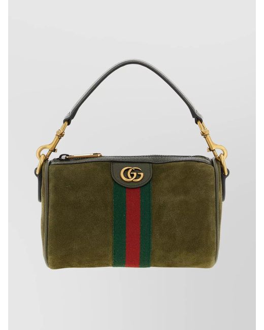Gucci Green Suede Leather Mini Shoulder Bag for men