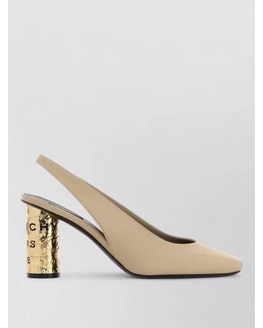 Givenchy Natural Tape Pumps Square Toe Block Heel