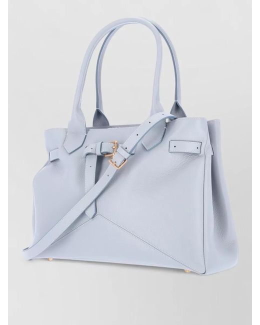 Ballantyne Blue Leather Tote Bag