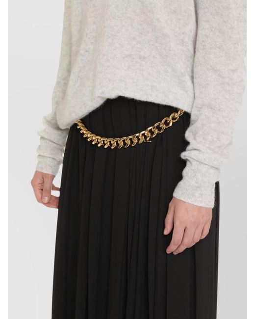 Balenciaga Black High-Waisted Ankle-Length Pleated Skirt