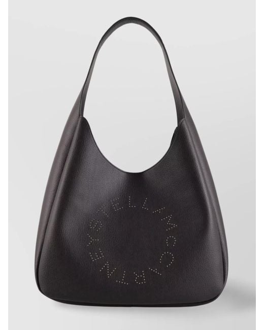 Stella McCartney Black Logo Slouchy Hobo Tote Bags