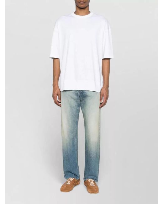 Calvin Klein White Mercerized Crew Neck Short Sleeve T-Shirt for men