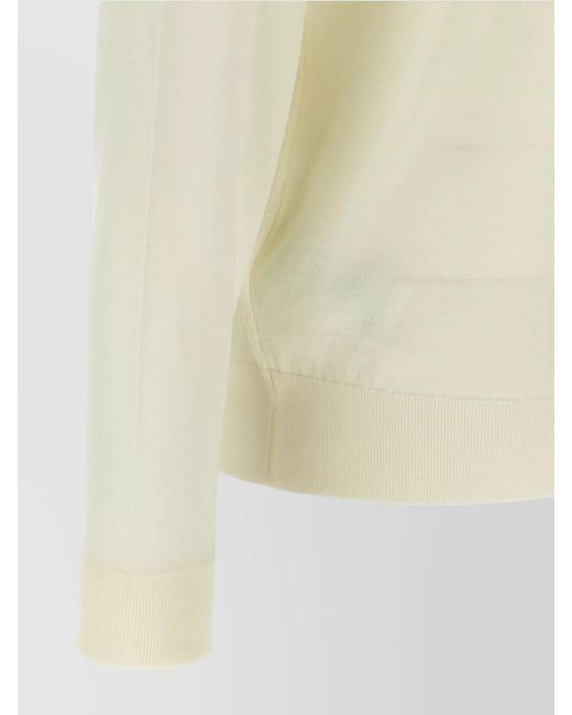 John Smedley Natural Merino Wool Sweater for men