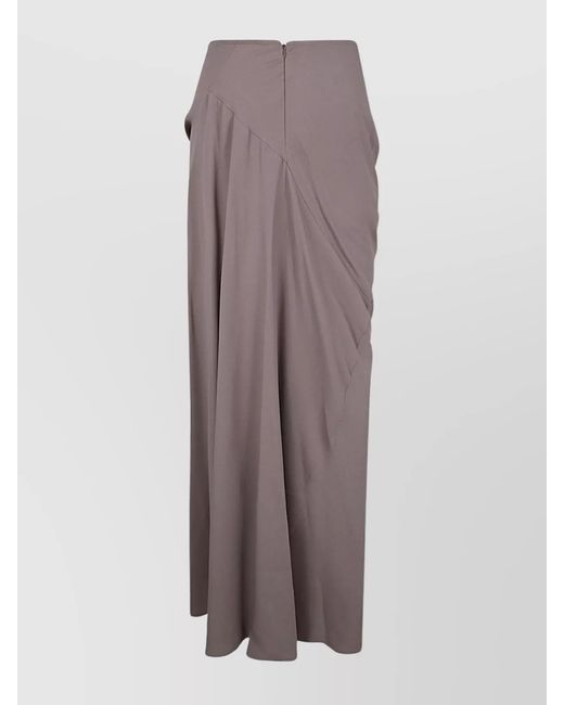 Dries Van Noten Brown Asymmetric Skirt