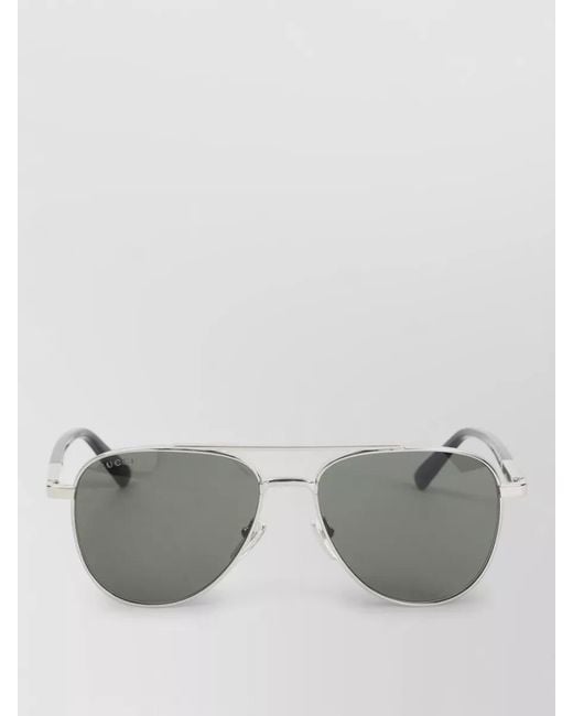 Gucci Gray Acetate Aviator Sunglasses
