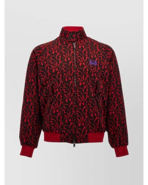 Baracuta Red Jacquard Bomber Jacket for men