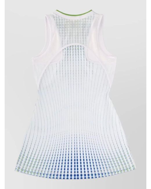 Casablanca Blue Gradient Racerback Sleeveless Dress V Neckline