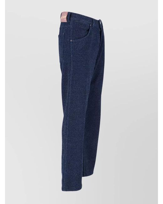 Vivienne Westwood Blue Mid-Rise Straight-Leg Trousers for men