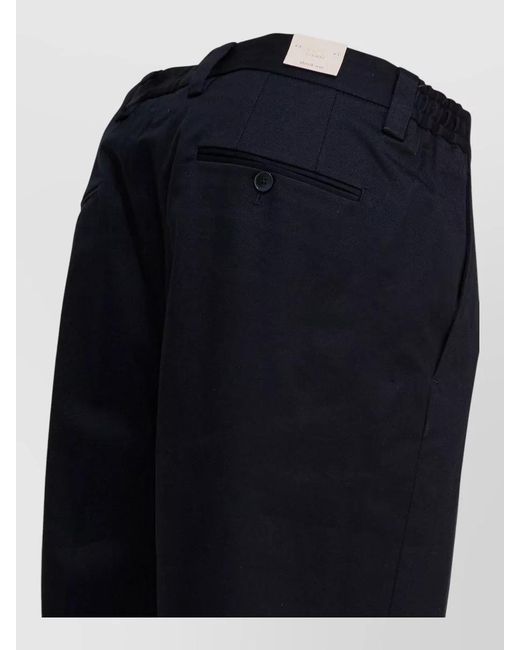 Briglia 1949 Blue Tailored Trousers Pleated Front Belt Loops Pockets for men