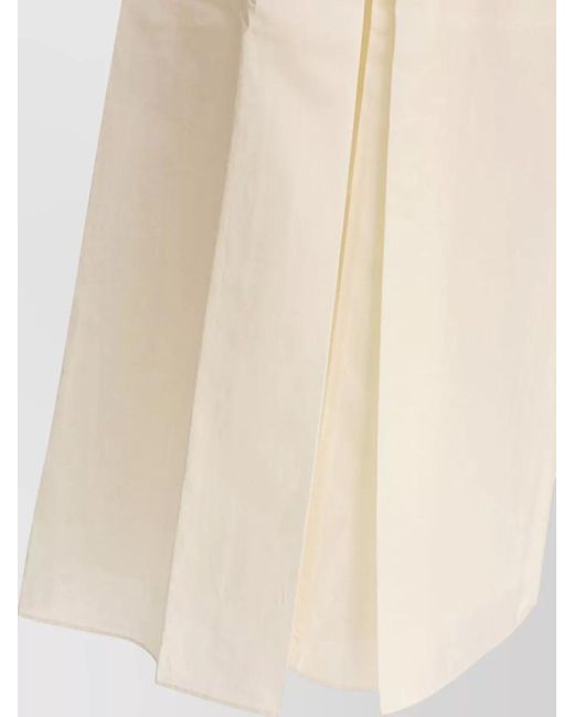 Loulou de Saison Natural Cotton Silk Straight Skirt