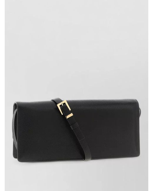 Tom Ford Black Supple Grain Shoulder Bag Adjustable Strap