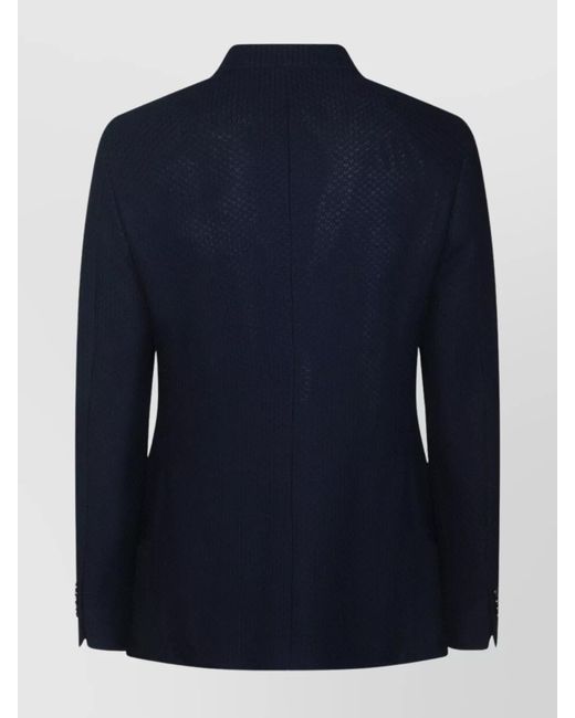 Etro Blue Cotton Single-Breasted Blazer for men