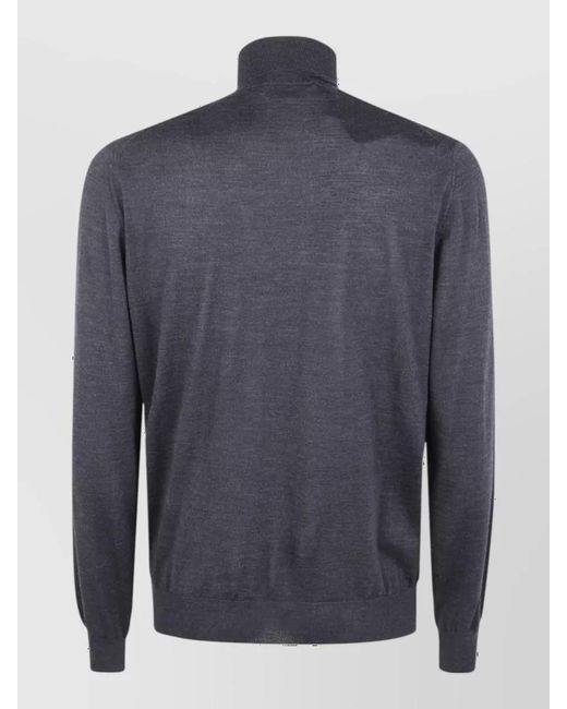 Filippo De Laurentis Blue Turtleneck Wool Jumper for men