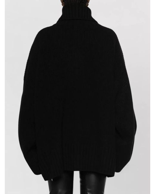 Frankie Shop Black Wool Oversized Cardigan